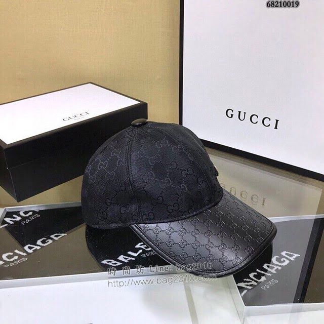 Gucci男士帽子 古馳經典GG印花棒球帽鴨舌帽  mm1123